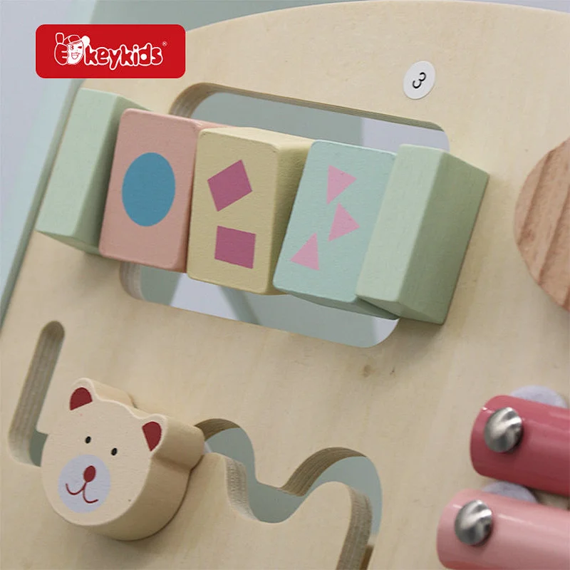 Stock Multi Function Educational Toy Wooden Push Walker For Toddlers W08J001G-2