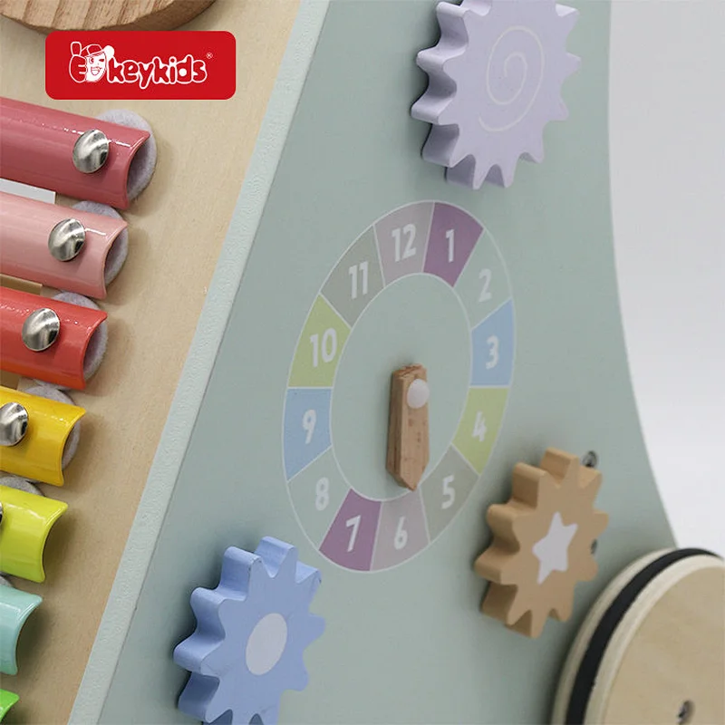 Stock Multi Function Educational Toy Wooden Push Walker For Toddlers W08J001G-2